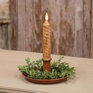 Rusty Metal Taper Holder Pan