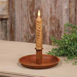 Rusty Metal Taper Holder Pan