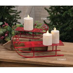 Red Metal Sled - 8.5"L