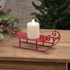 Red Metal Sled - 8.5"L