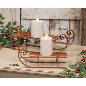 Rusty Metal Sled - 8.5"L