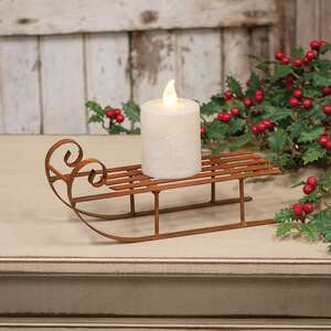 Rusty Metal Sled - 8.5"L