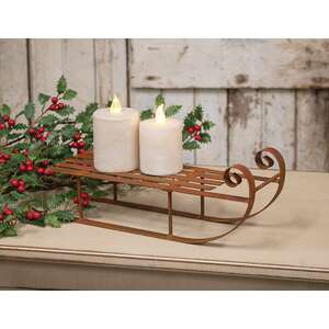 Rusty Metal Sled - 12.75"L