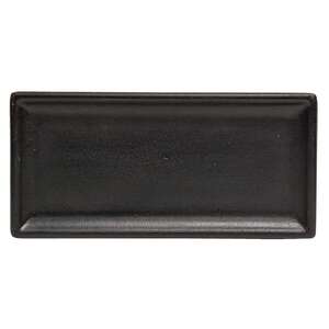 11" Wooden Rectangular Tray - Black;