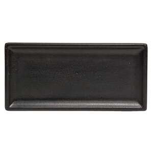 {[en]:11" Wooden Rectangular Tray - Black -