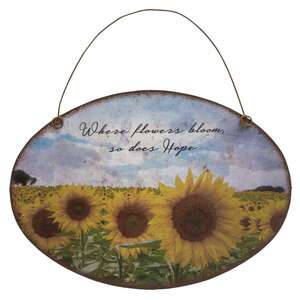 {[en]:Sunflower Metal Wall Hanging