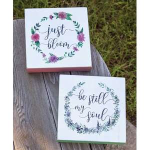 Just Bloom Box Sign - 2 asst;