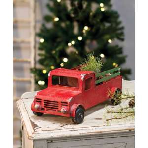 {[en]:Winter Red Pickup Truck -