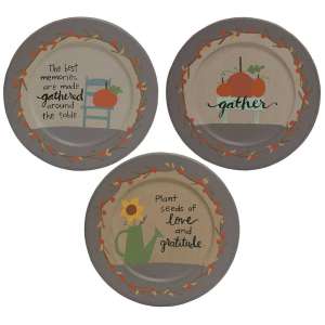 Gather Around The Table Decorative Plates - 3 asst. - # 34496