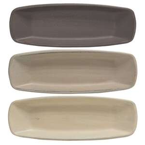 {[en]:Squared Oval Tray - Stoneware Colors -