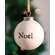 Noel White Enamel Ornament -25001;