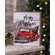 Merry Christmas Red Truck Box Sign -
