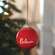 Red Ceramic Believe Ornament - # 25012