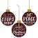 Santa Stops Here Ornament - 3 asst;