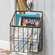Rustic Gold Metal Wall Basket -