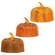 Grungy Pumpkin Timer Tealight - 3 asst;