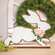 Distressed White Running Easter Bunny -