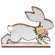 Distressed White Running Easter Bunny - # 90841