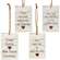 Dear Santa Heart Tag Ornament - Set of 4;