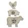 Cow, Pig, Chicken Sitter Stack, 3/Set