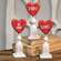 Be Mine Wooden Heart Pedestals, 3 Asst. #90589