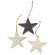 #35135 Large Wooden Star Ornaments, 3/Set