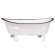 #70059 White Iron Bathtub Soap Dish