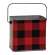 2/Set, Red & Black Buffalo Check Canisters w/Handles #14580-AB