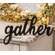 #35426, Hanging Black Script Gather Sign