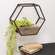 #70061 Wood & Metal Hexagon Wall Planter