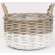#BB3S036 White Dipped Willow Bushel Basket Planters, 3/Set