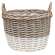 #BB9S041 White Dipped Willow Gathering Basket Planters, 3/Set