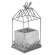 #QX19351 Graywash Metal Birdcage With Cement Planter