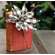 #17926 Black & White Buffalo Check Poinsettia Spray