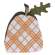 #35218 Orange Plaid Freestanding Pumpkins, 2/set