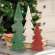 #35207 Distressed Wooden Christmas Color Trees, 3/Set