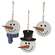 Happy Beaded Snowhead Ornaments, 3/Set #35489