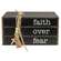 Faith Over Fear Wooden Bookstack