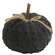 Black Chenille Stuffed Pumpkin 3"