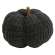 Black Chenille Stuffed Pumpkin 4.5" #CS38242