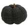 Black Chenille Stuffed Pumpkin 4.5" #CS38242