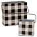 2/Set, Black & White Buffalo Check Canisters w/Handles