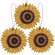 3/Set, Wooden Sunflower Ornaments