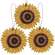 3/Set, Wooden Sunflower Ornaments #35374