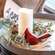 Chunky Wood Cardinal Sitter 35553;