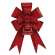 Distressed Red Round Metal Hanging Bow 70094