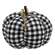 Buffalo Check Stuffed Felt Pumpkin, 8"