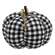 Buffalo Check Stuffed Felt Pumpkin, 8" #CS38181