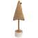 Burlap Christmas Tree on Base, 12"