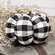 Black & White Buffalo Check Stuffed Pumpkin, 8" CS38219